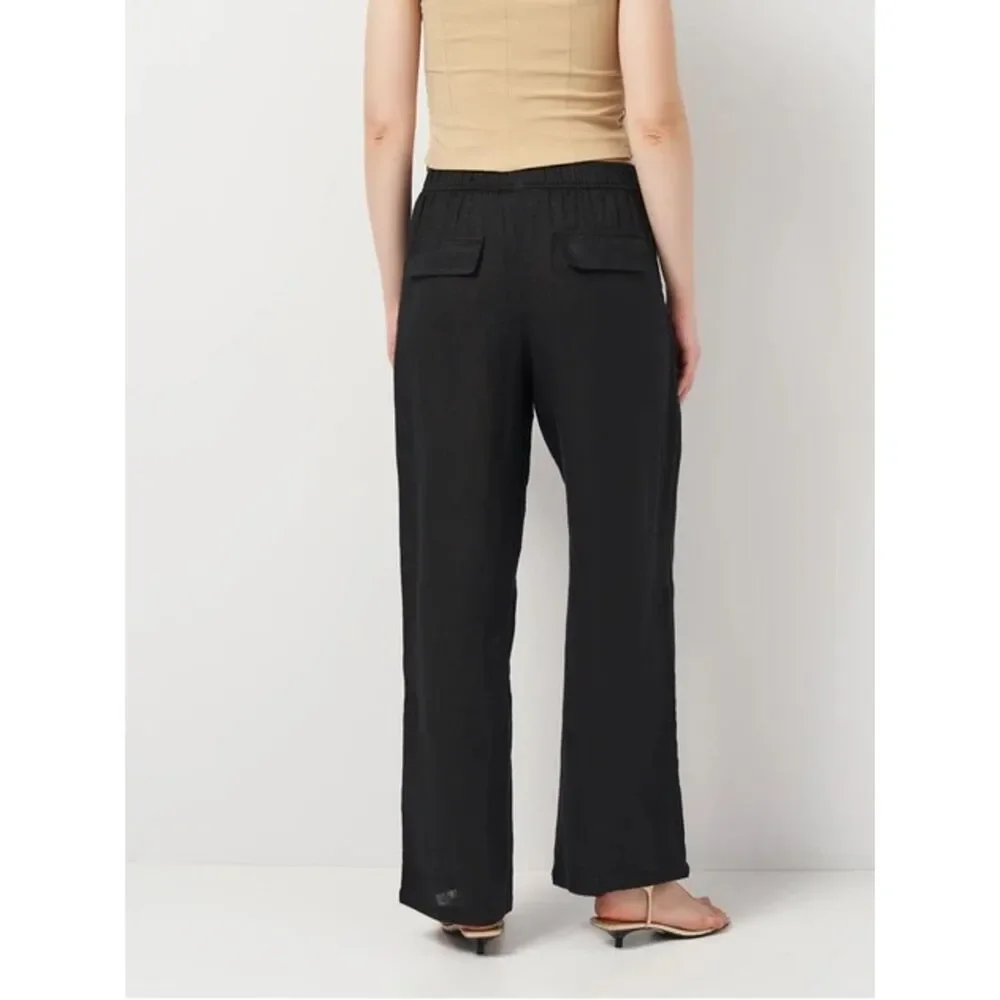 ZARA WIDE LEG LINEN PANTS